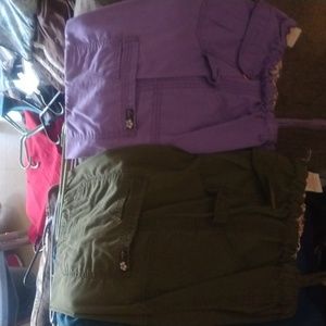 Scrub pants Size M GREEN AND PURPLE